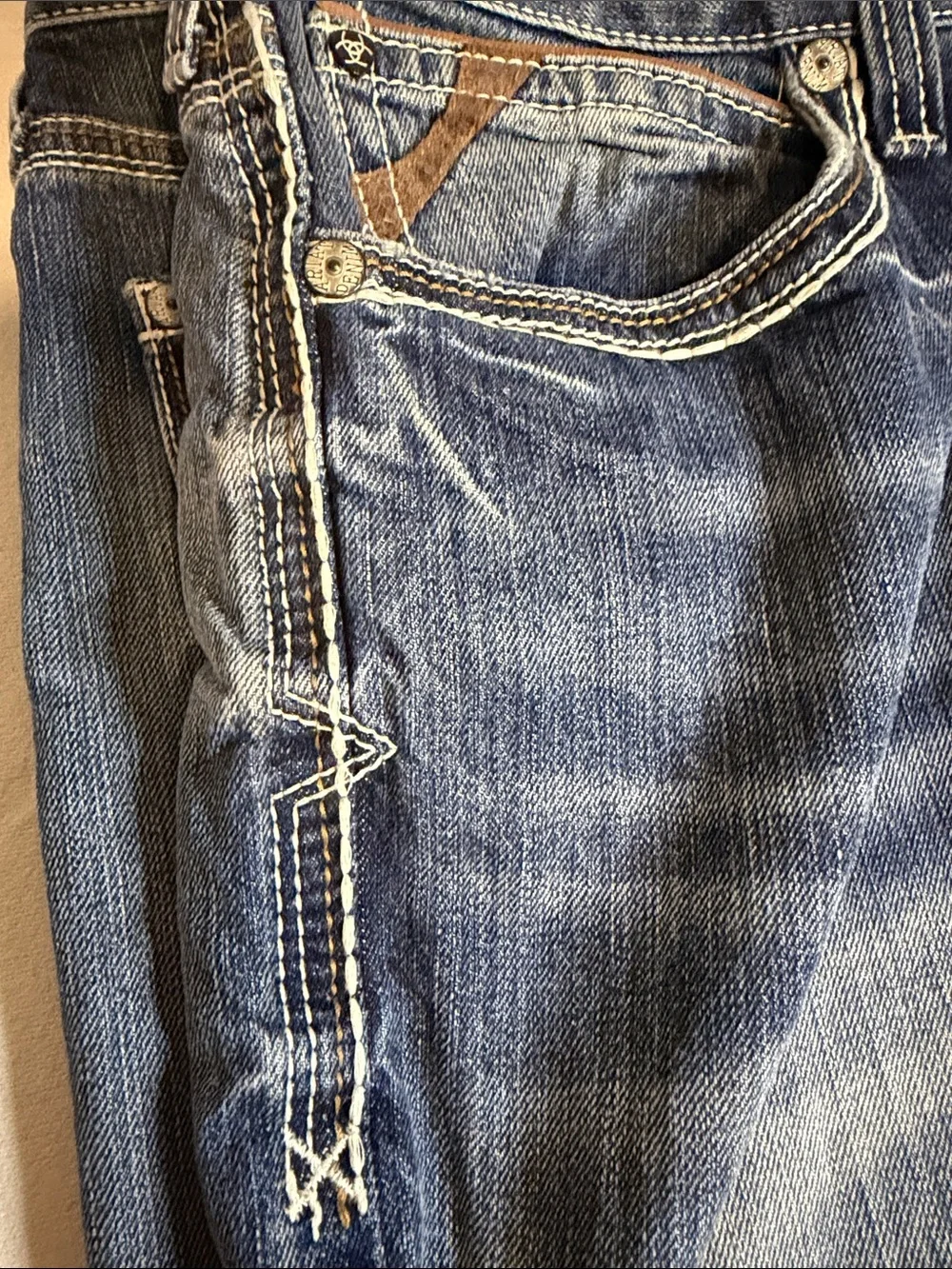 Ariat Men's Blue Bootcut Jeans with Subtle Fade